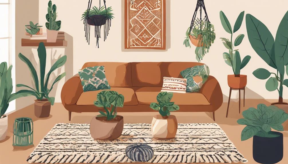 boho living room decor