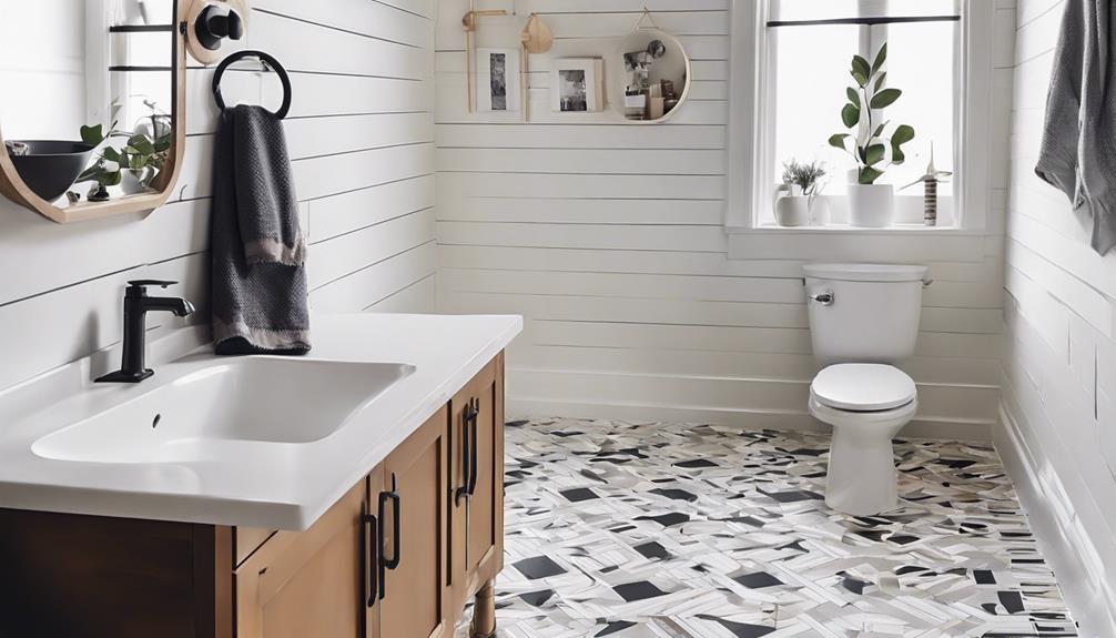 budget friendly bathroom floor updates