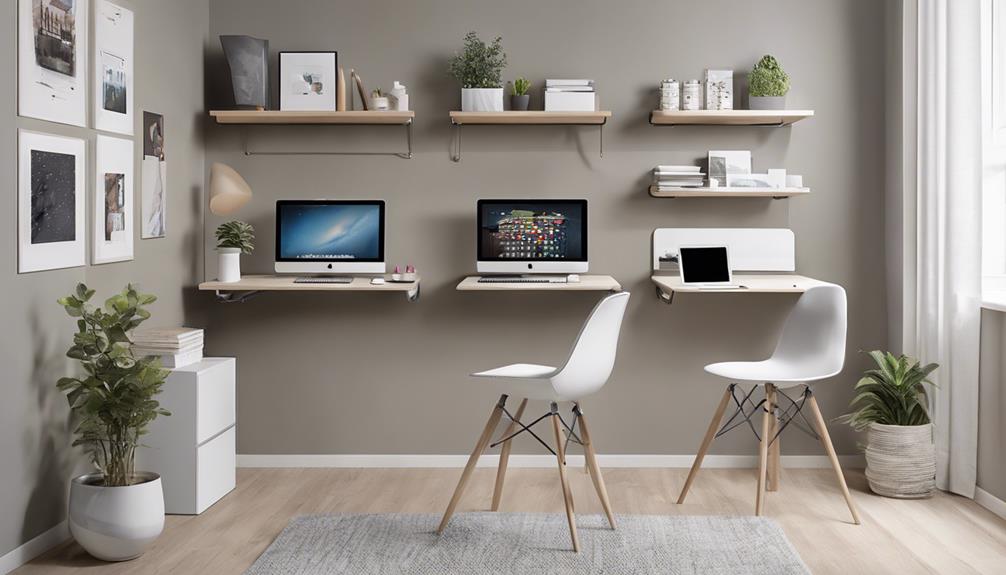 compact work area desks