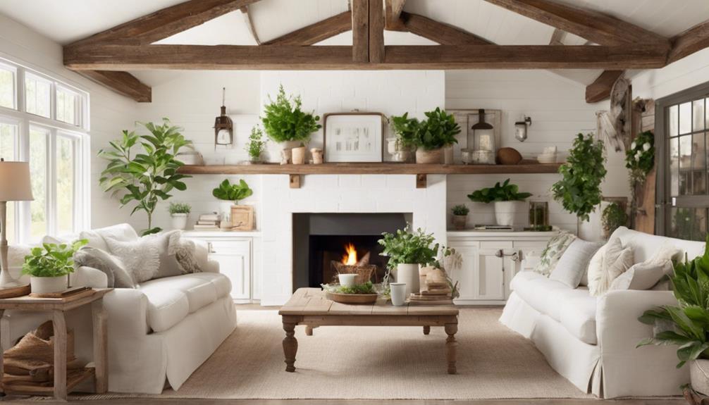 farmhouse charm in living