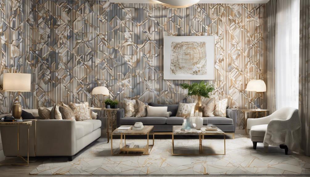 geometric wallpaper adds style
