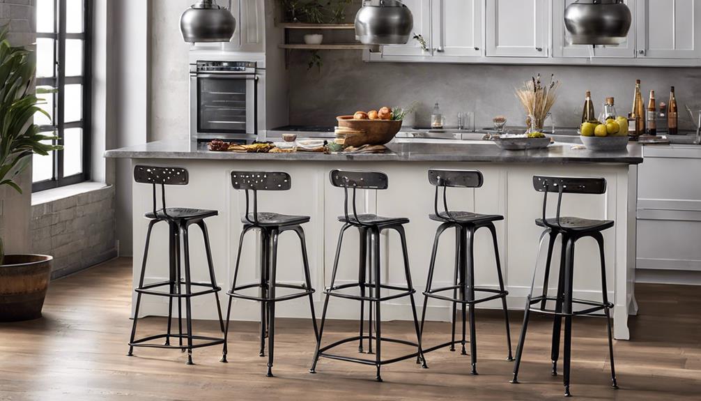 industrial metal bar stools