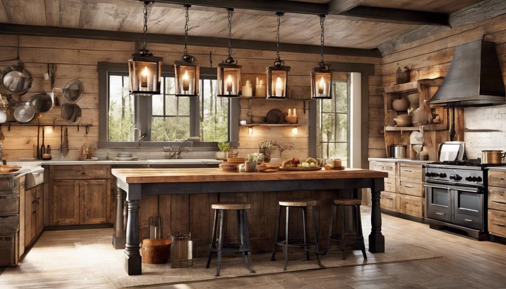 lighting for rustic kitchens