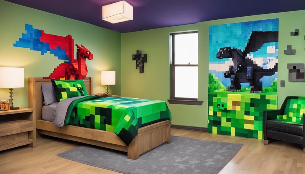 minecraft themed bedroom decor ideas