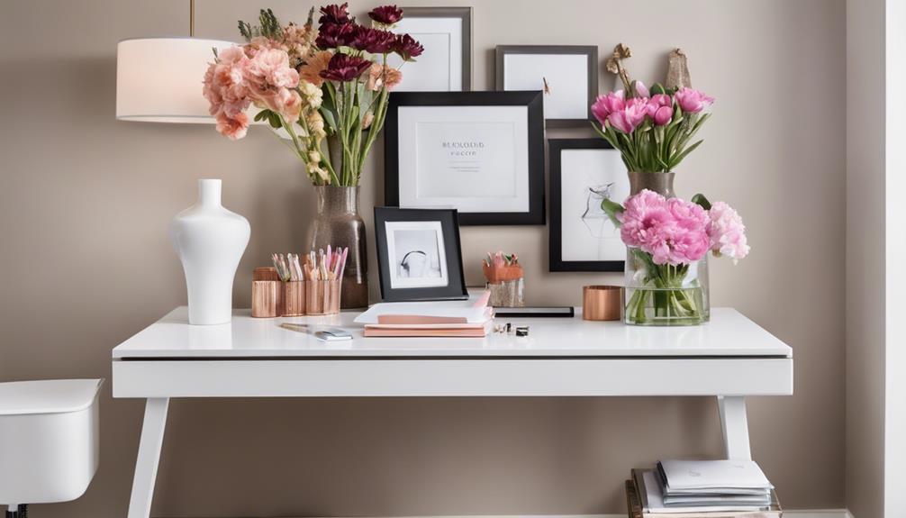 organize desk with flair