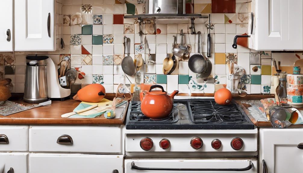 retro kitchen backsplash makeover