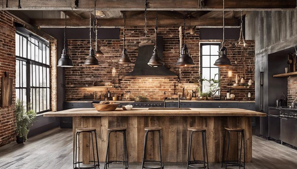 rustic industrial kitchen lighting