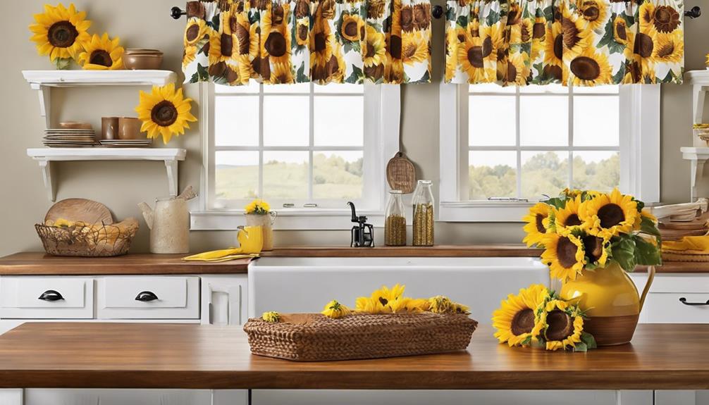 sunflower themed kitchen decor ideas