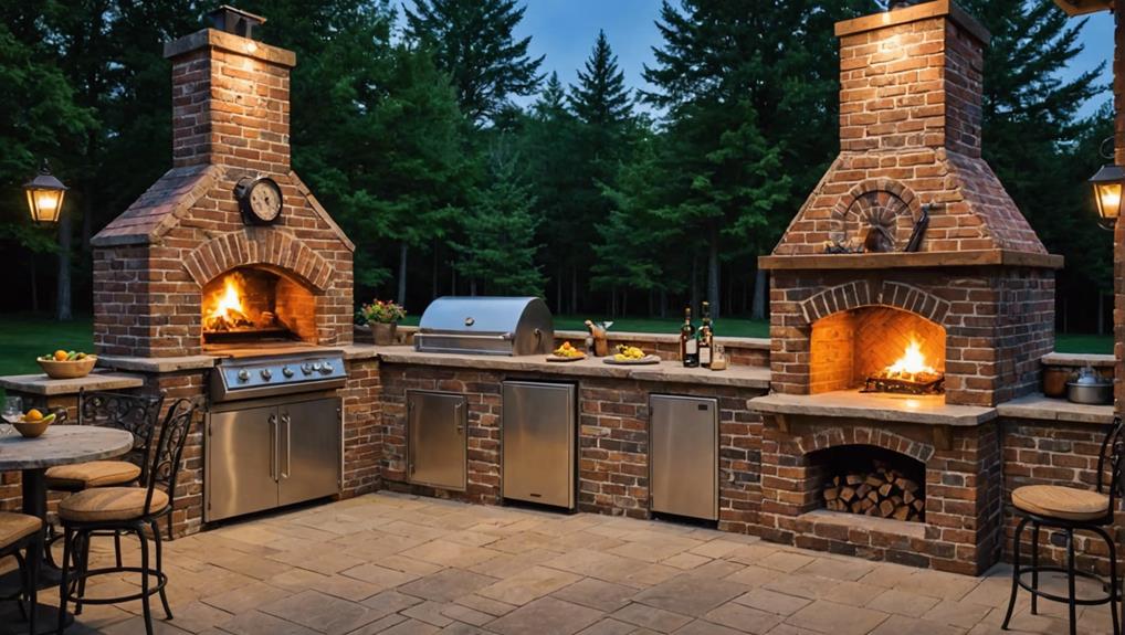 brick outdoor kitchen designs