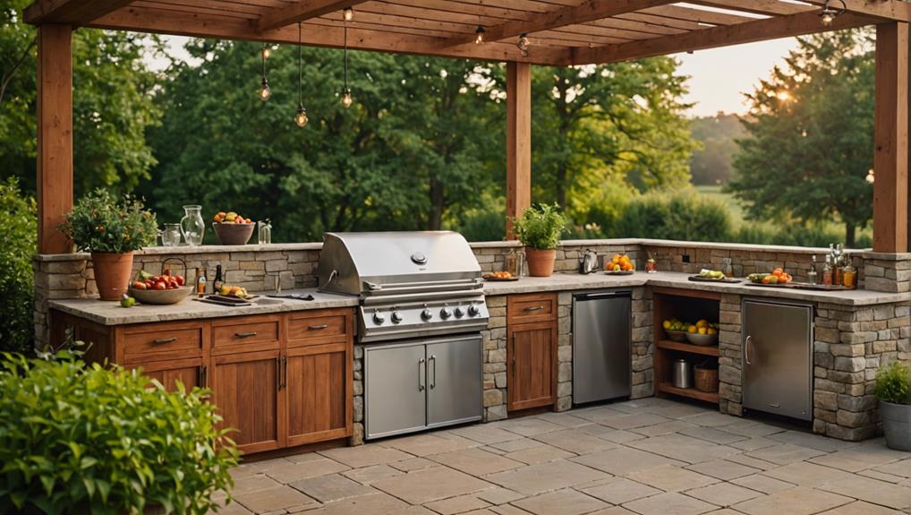 outdoor kitchen set options