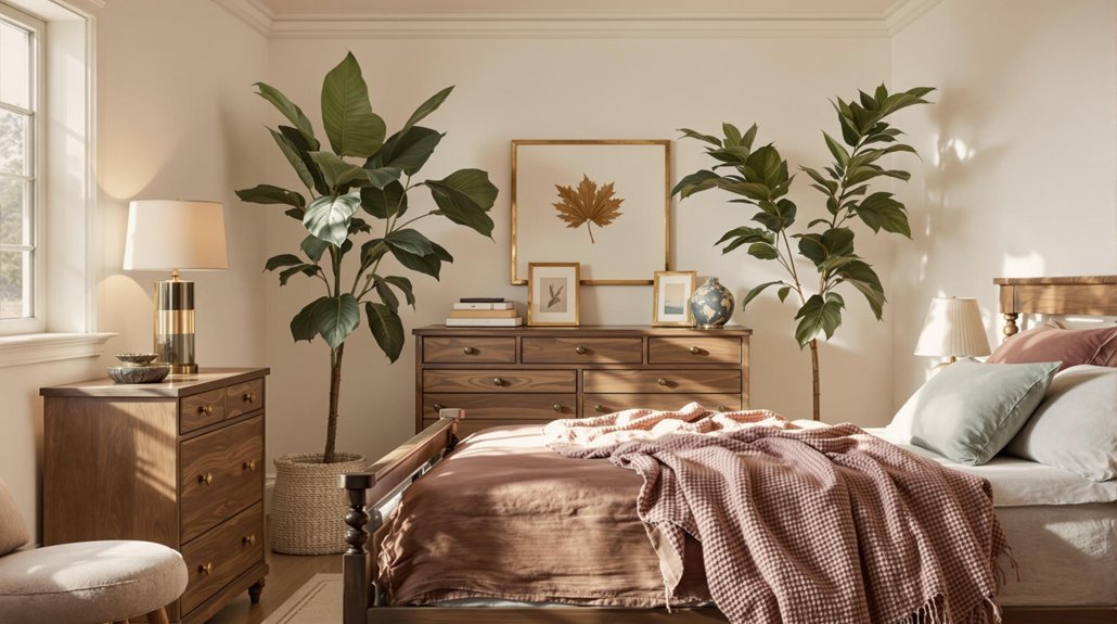 color coordination with dark wood