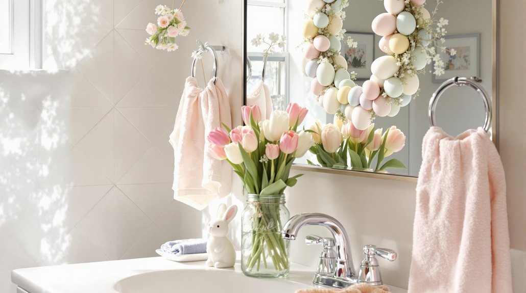 easter themed diy bathroom decor