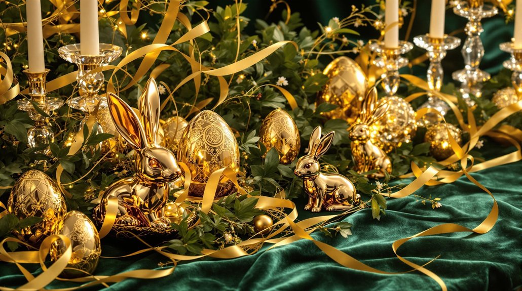 shiny easter holiday decorations
