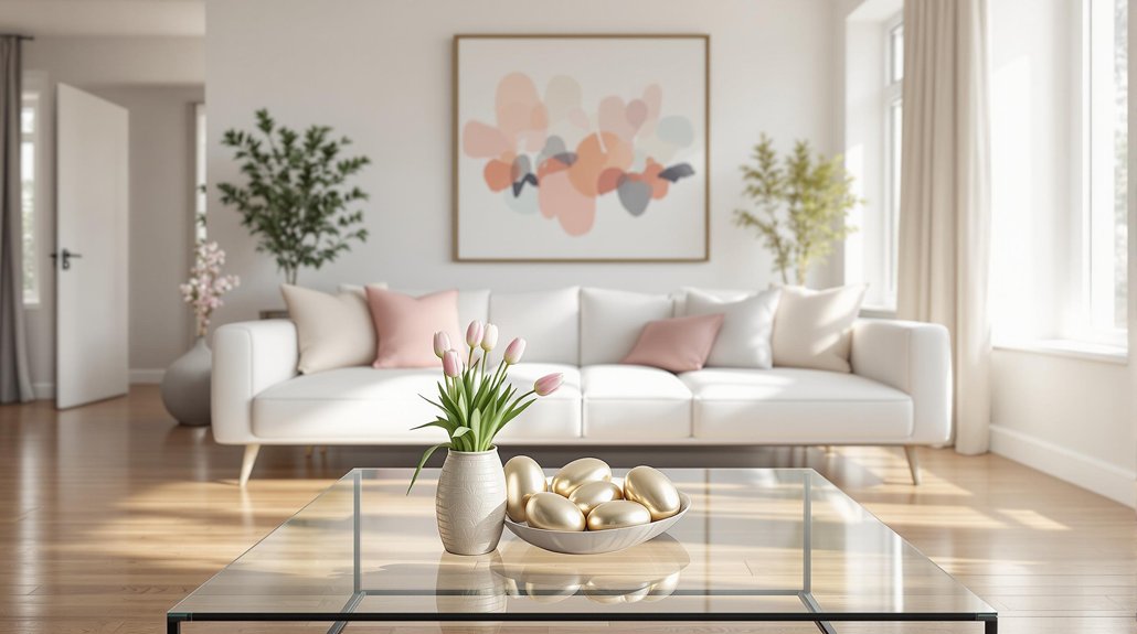sleek modern easter decor