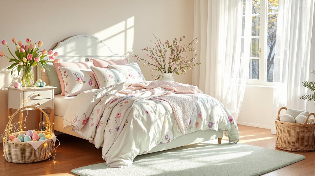 stylish spring bedroom decor