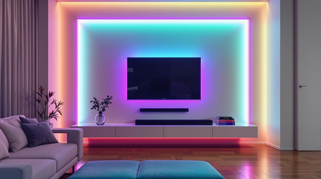 tv wall lighting ideas