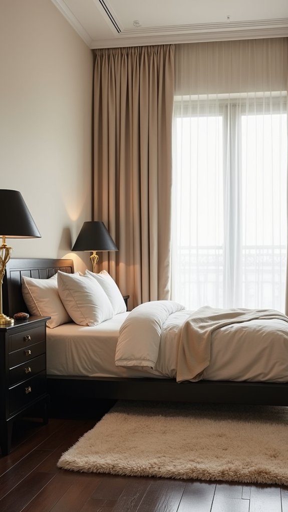 beige walls with contrast