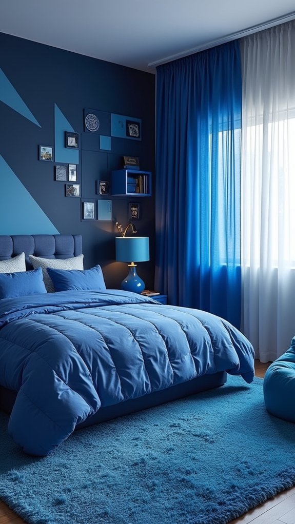 blue accessories for decor