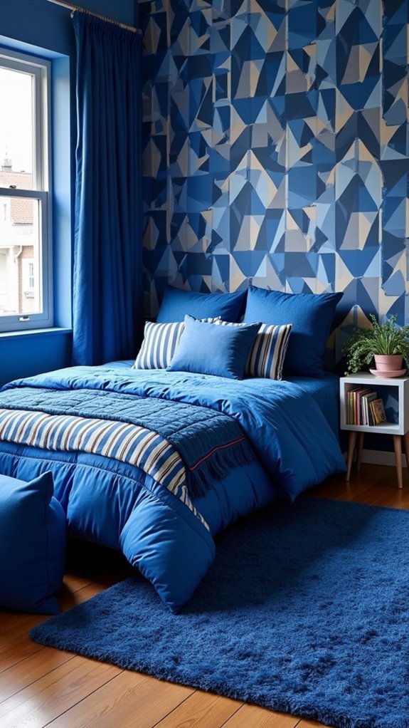 blue patterns and textures