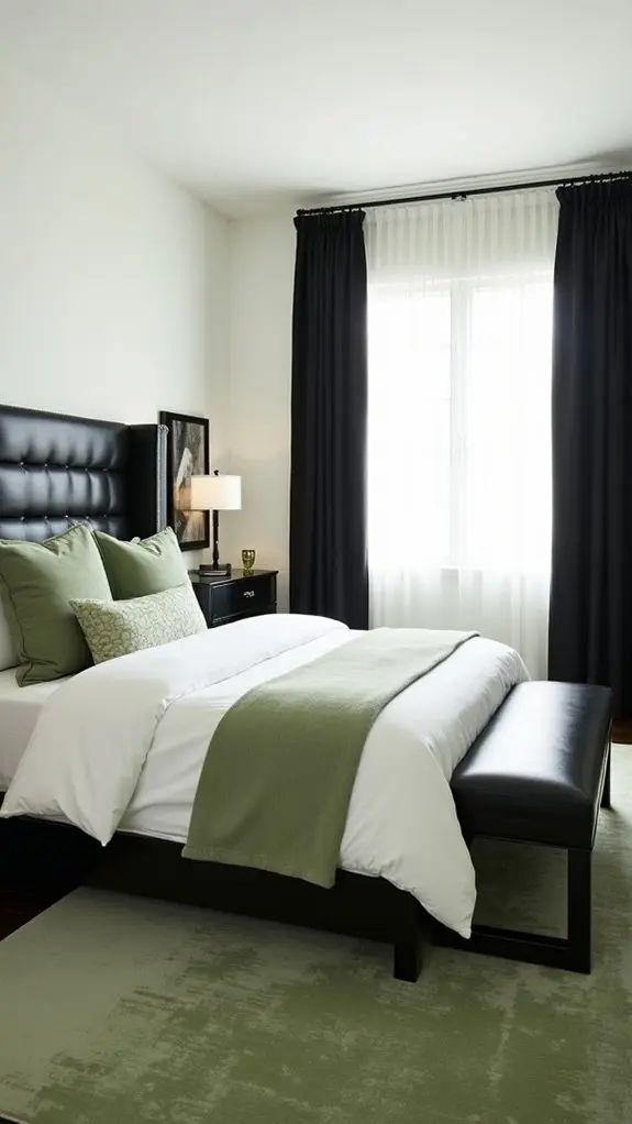 bold black furniture accents