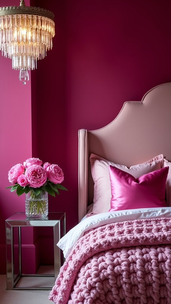 bold dramatic dark pink