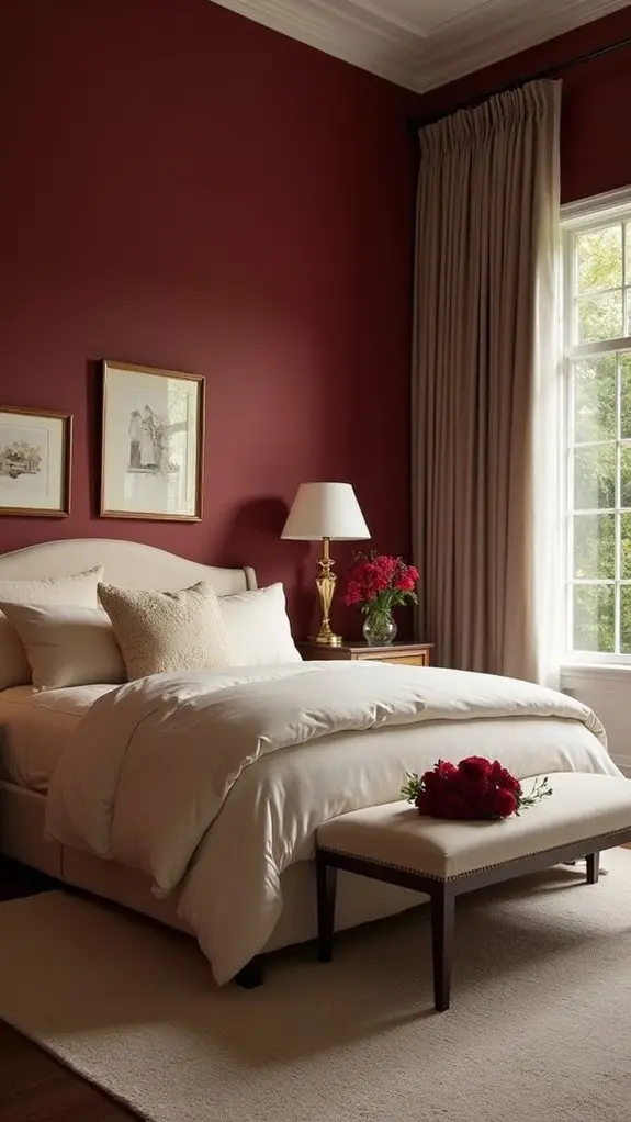 burgundy and neutral harmony