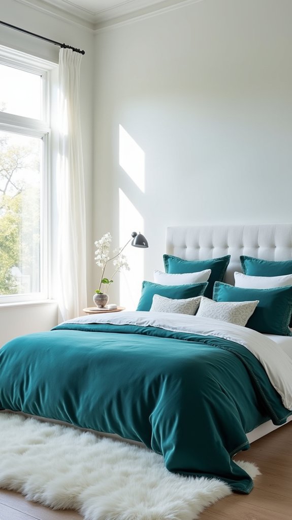 choose teal bed linens
