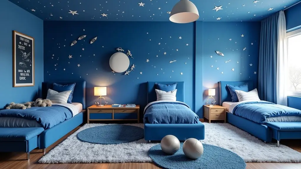 cool blue bedroom designs