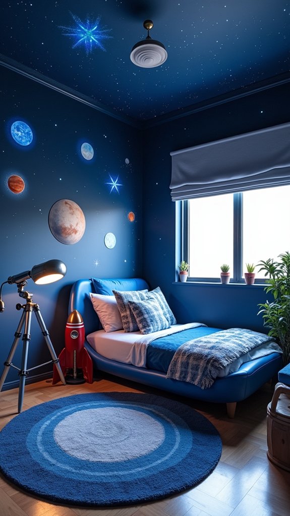 cosmic celestial blue decor