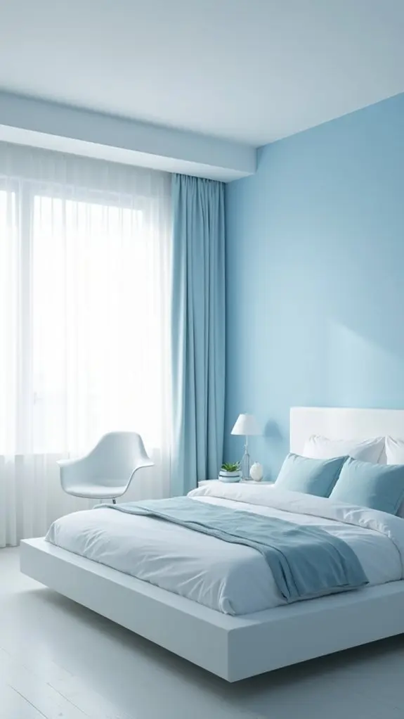 elegant blue white aesthetics