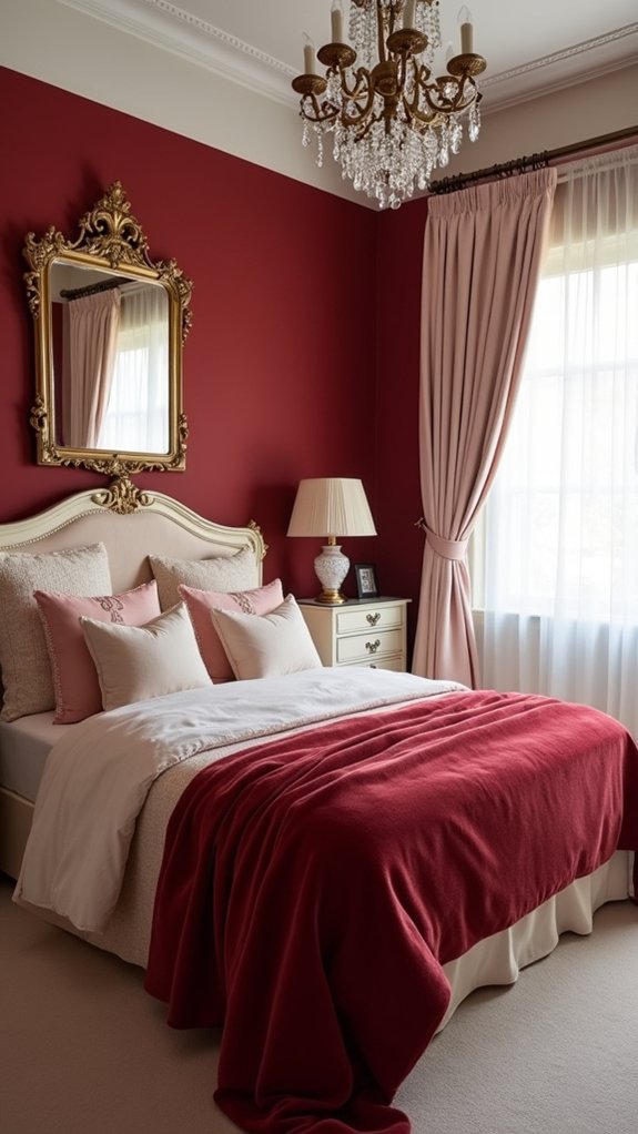 elegant red feminine balance
