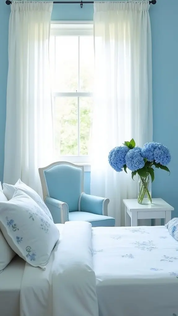 floral design in blue