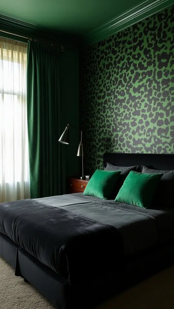 geometric green black design