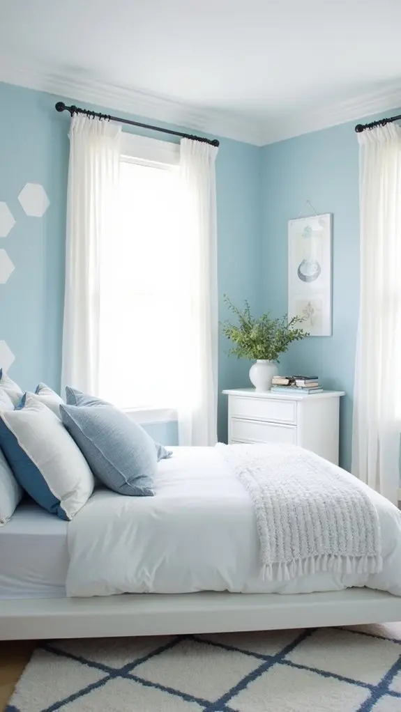 geometric patterns in blue