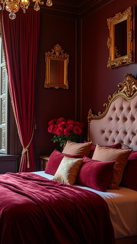 glamorous gold accent touches