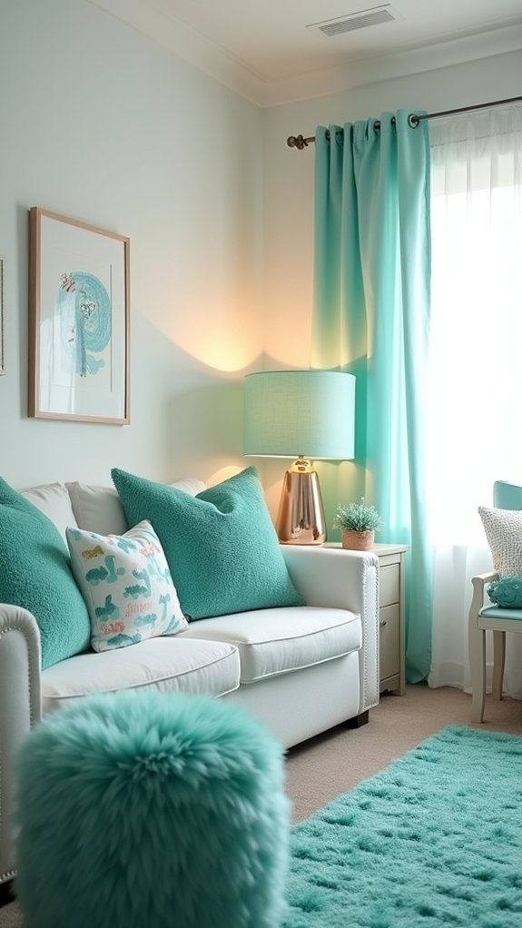 incorporate teal accents creatively