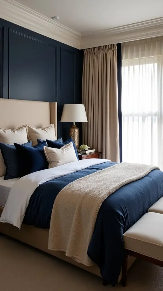 layered bedding complementary shades