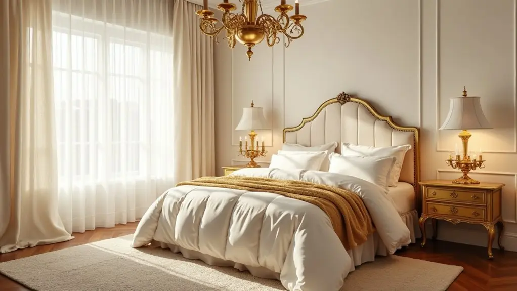luxurious cream and gold decor