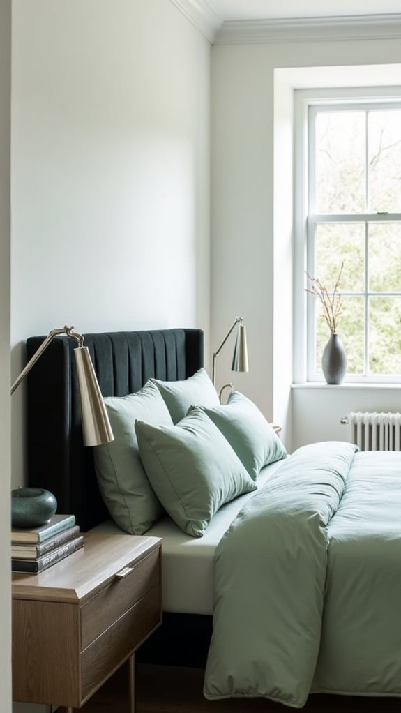 metal accents enhance sophistication