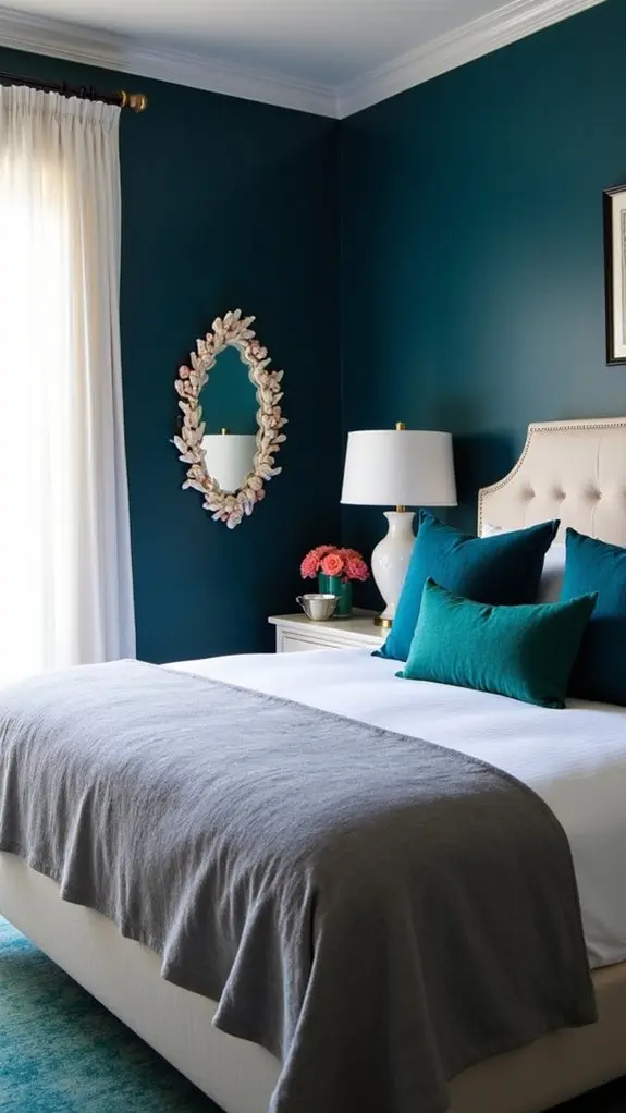 midnight blue and jewel tones