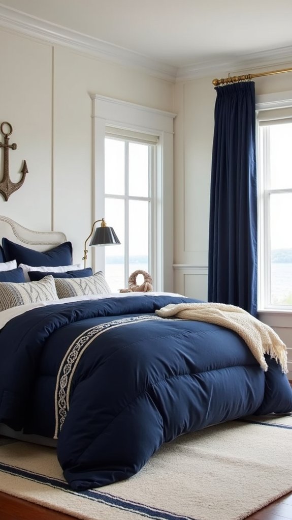 nautical colors navy cream
