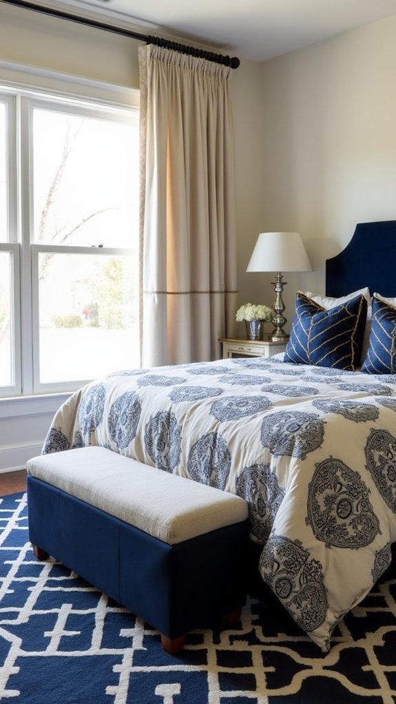 navy and cream designs