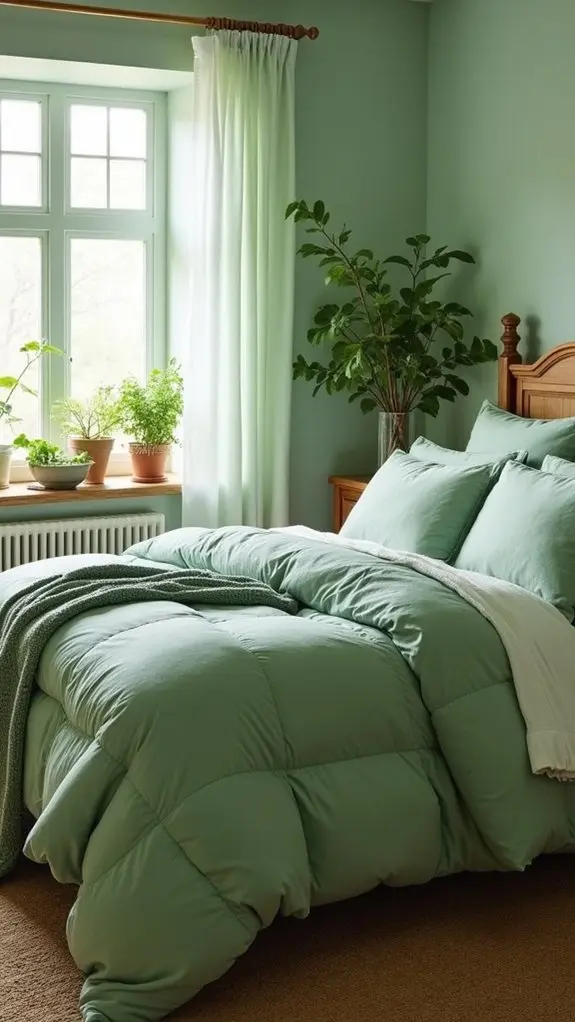 sea green bedding theme