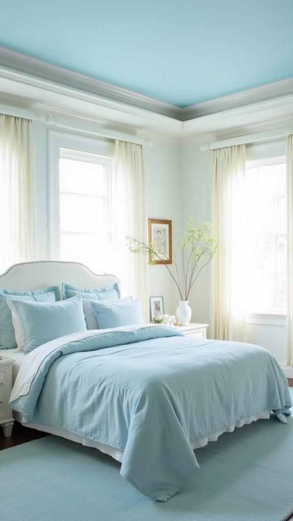 sky blue ceilings trim