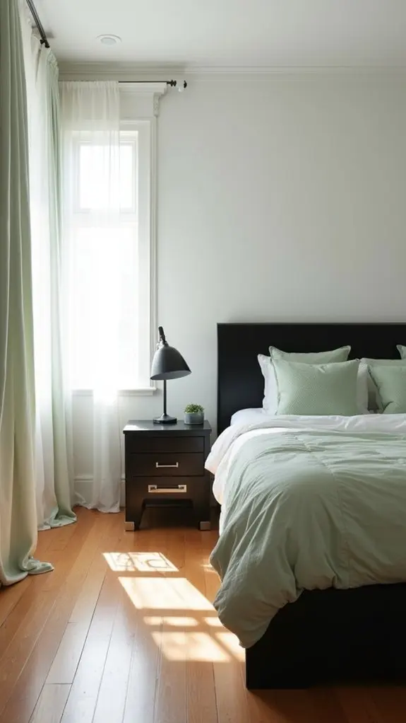 soft sage green bedding