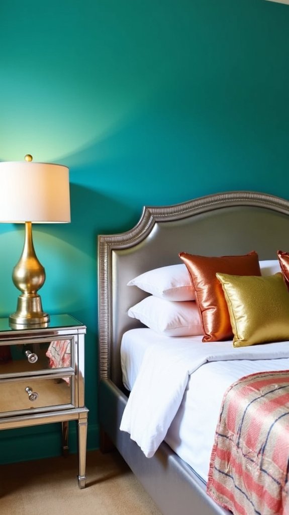 teal and metallic blend
