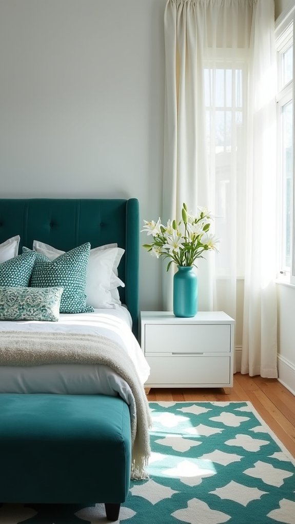 teal and white harmony