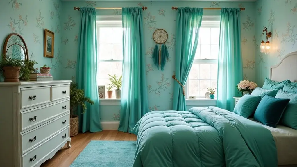 teal bedroom decor inspiration