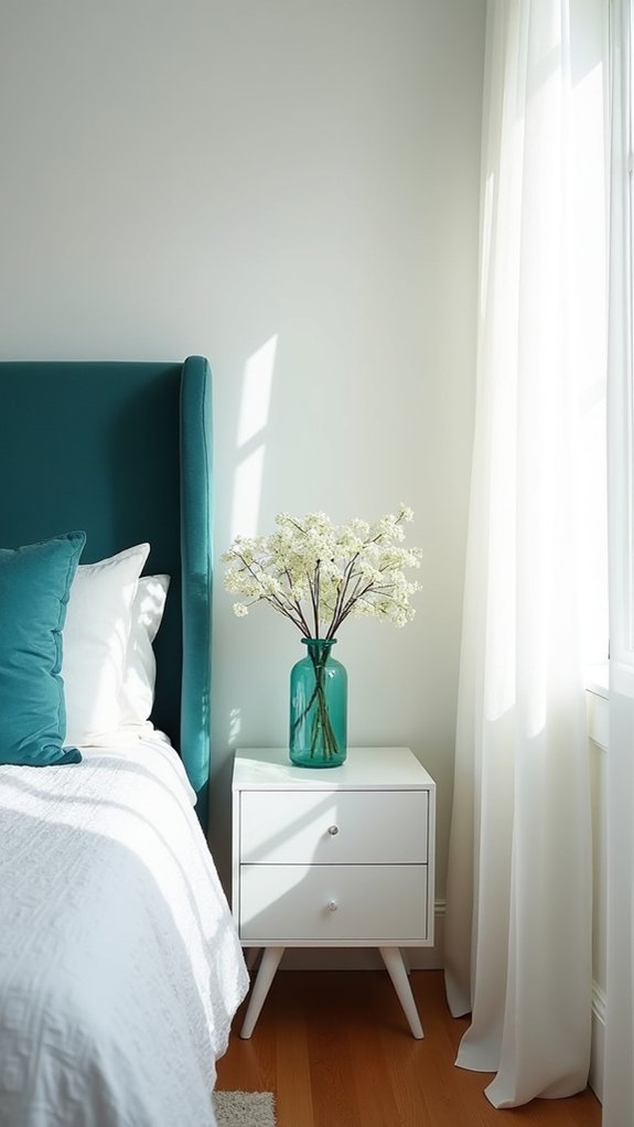 teal decorative object styling