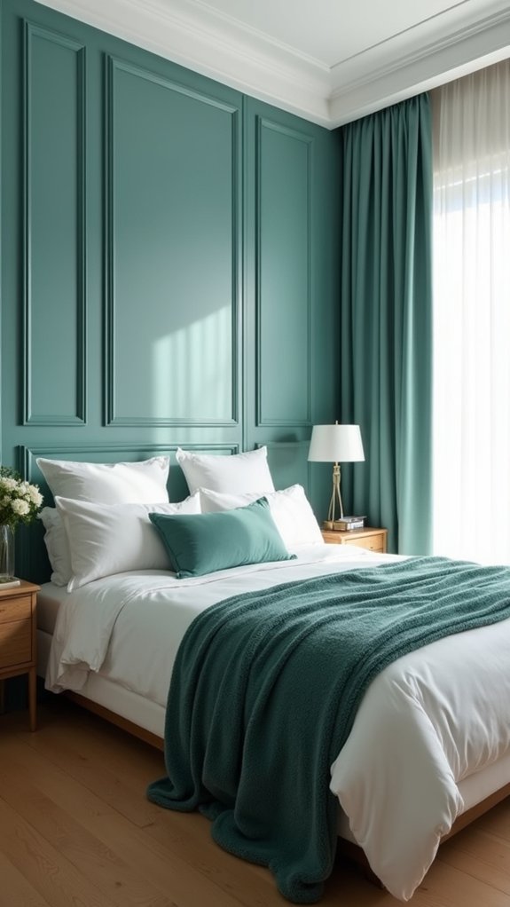 teal wall panelling enhancement